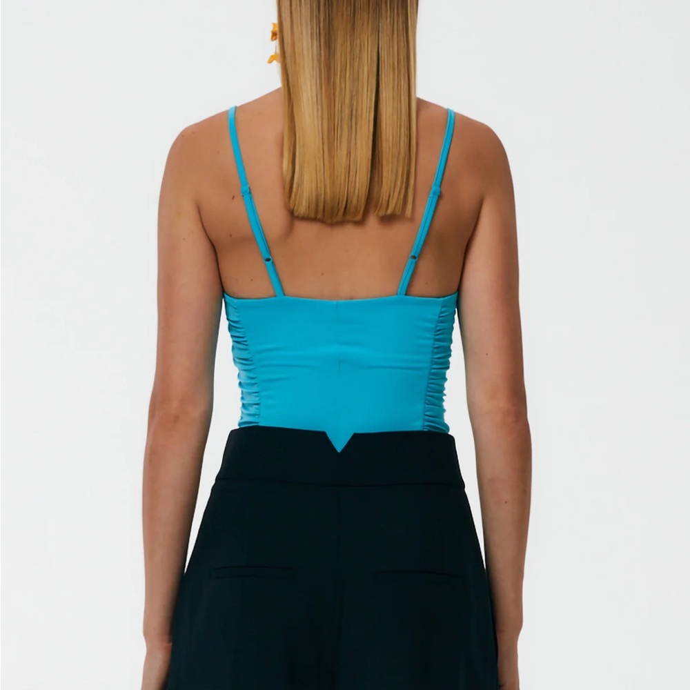Tibi Stretch Shirred Bodysuit